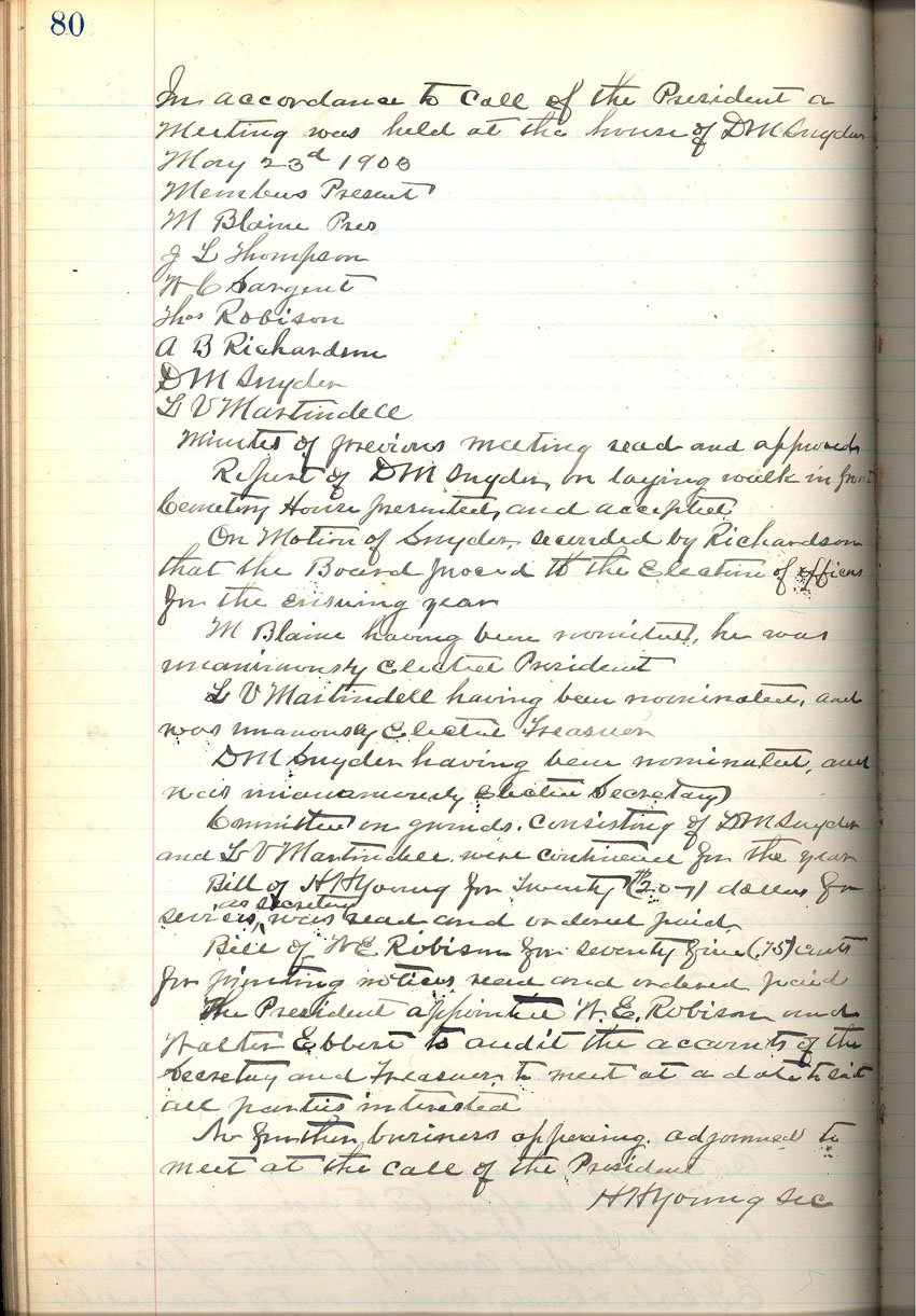 minute book